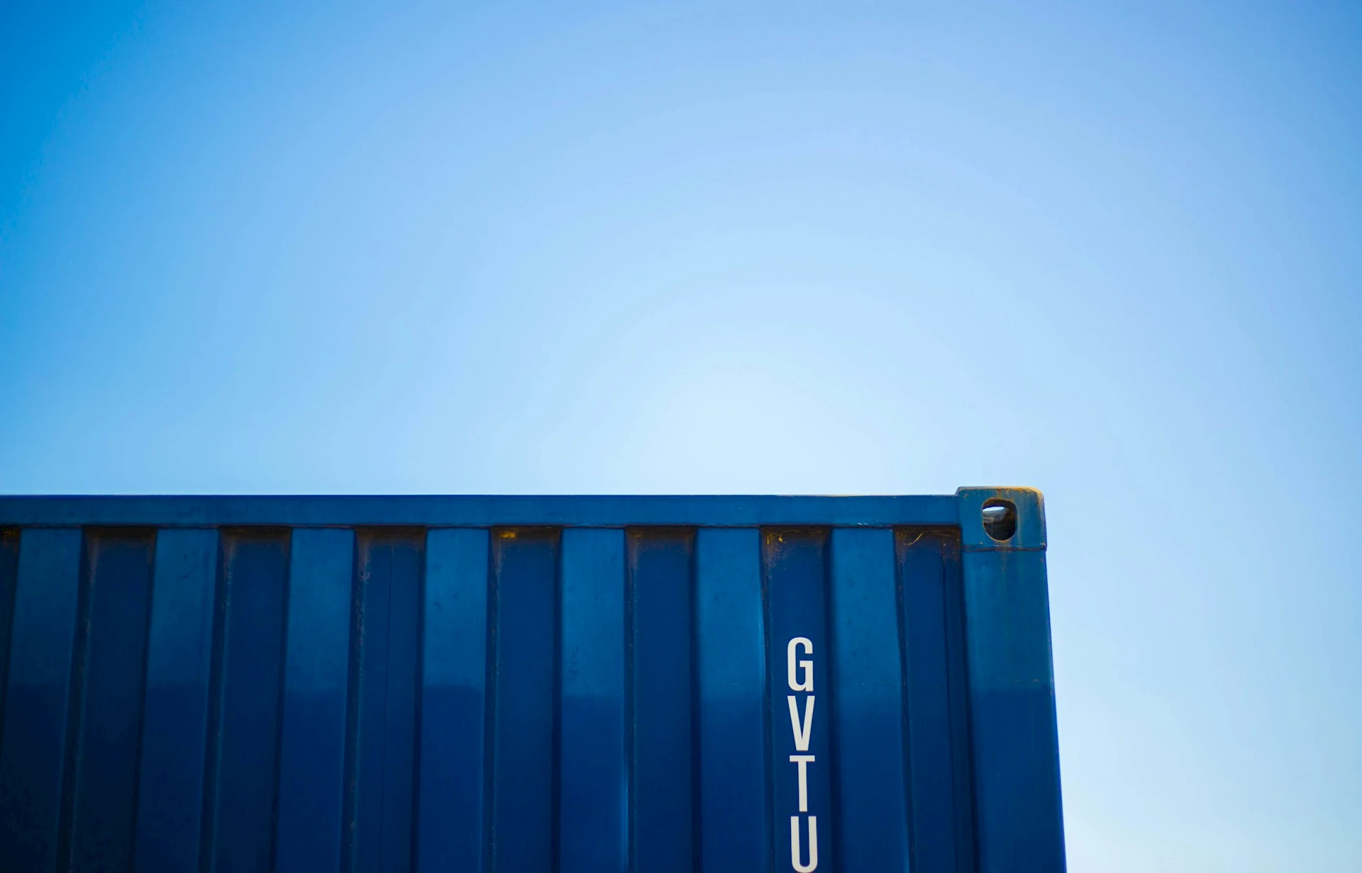 Blue container. Credit: Victoire Joncheray, Unsplash.